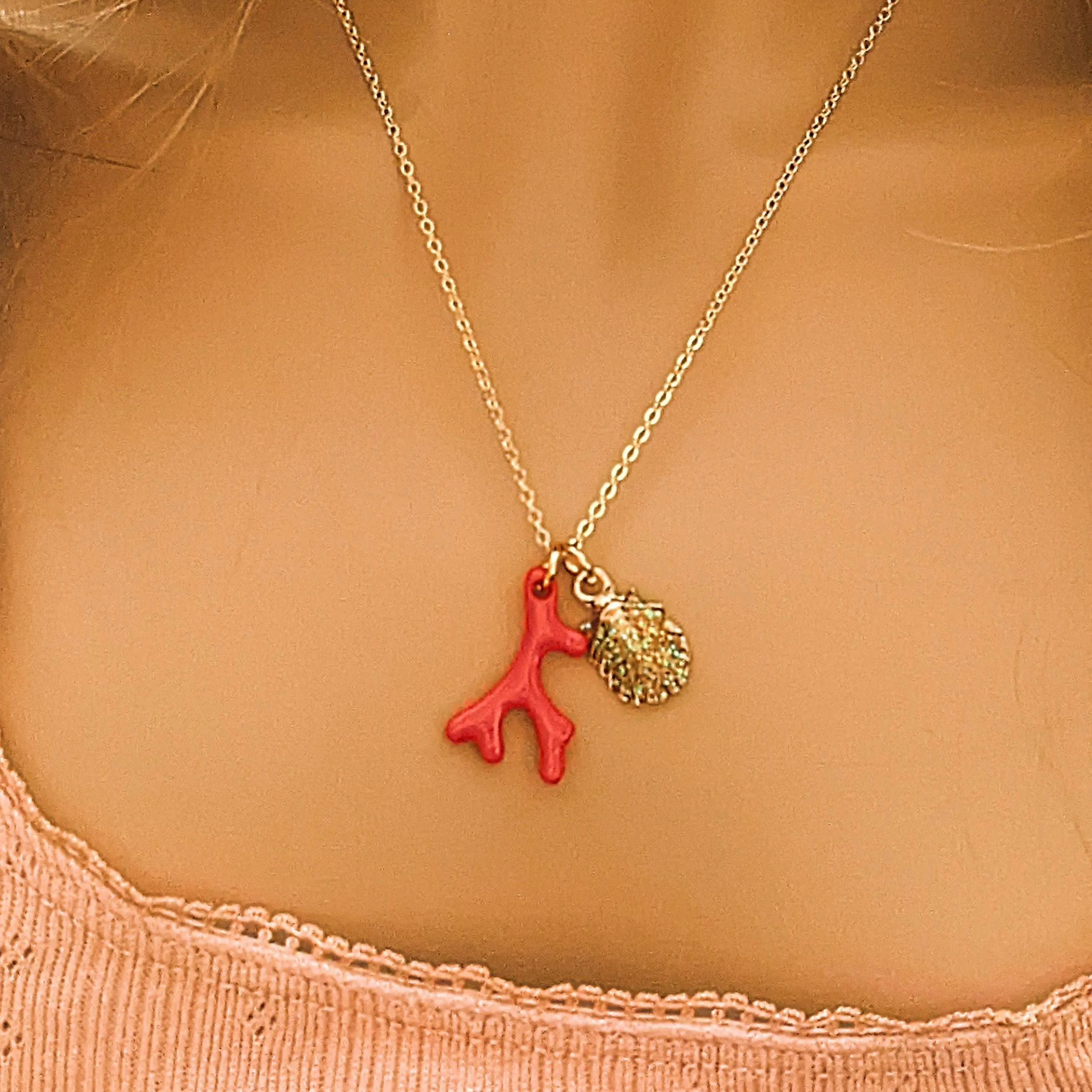 Red Coral necklace, 18- 24 inch