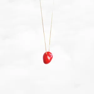Red Coral Pendant Necklace