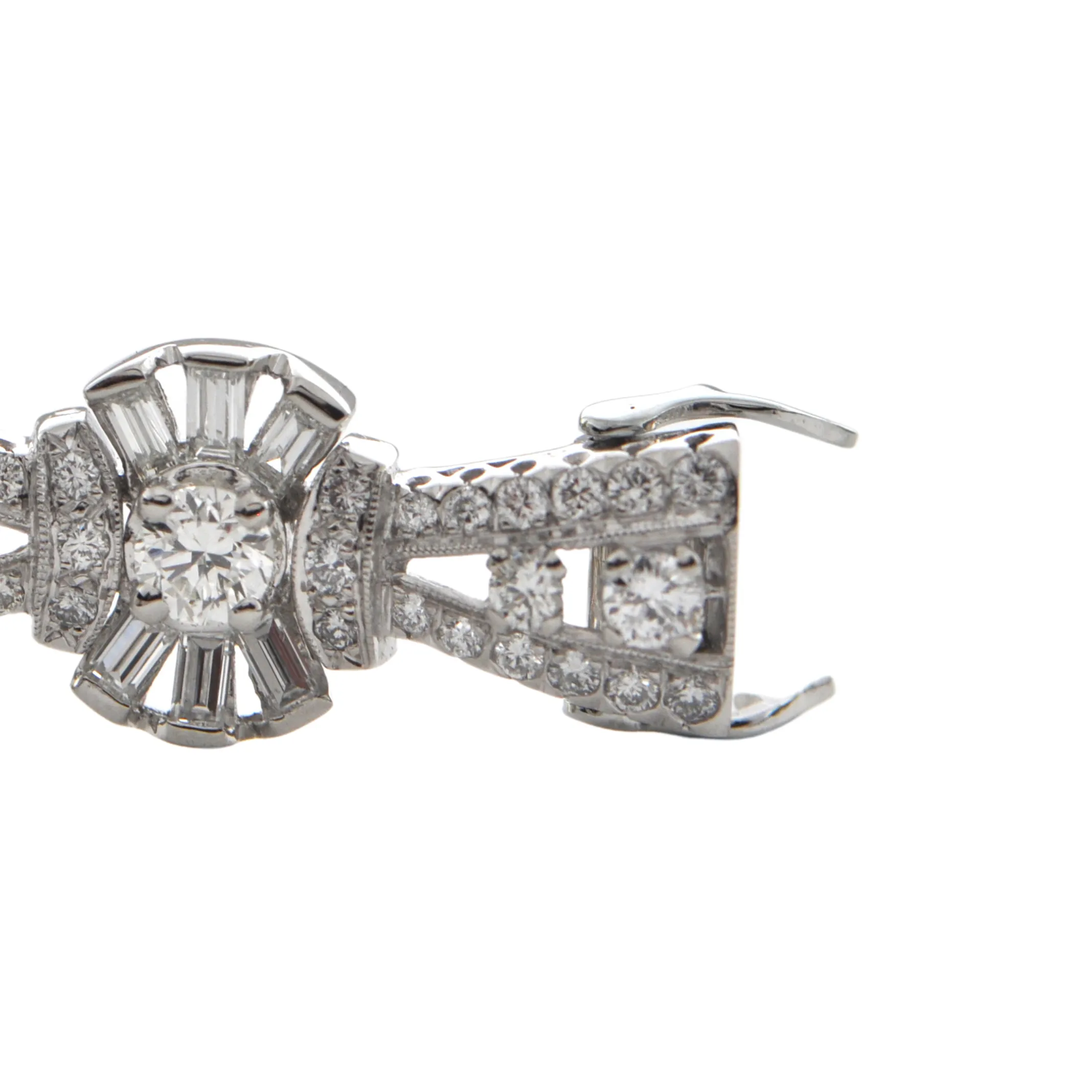 Retro 8.43ct Diamond Platinum Bracelet