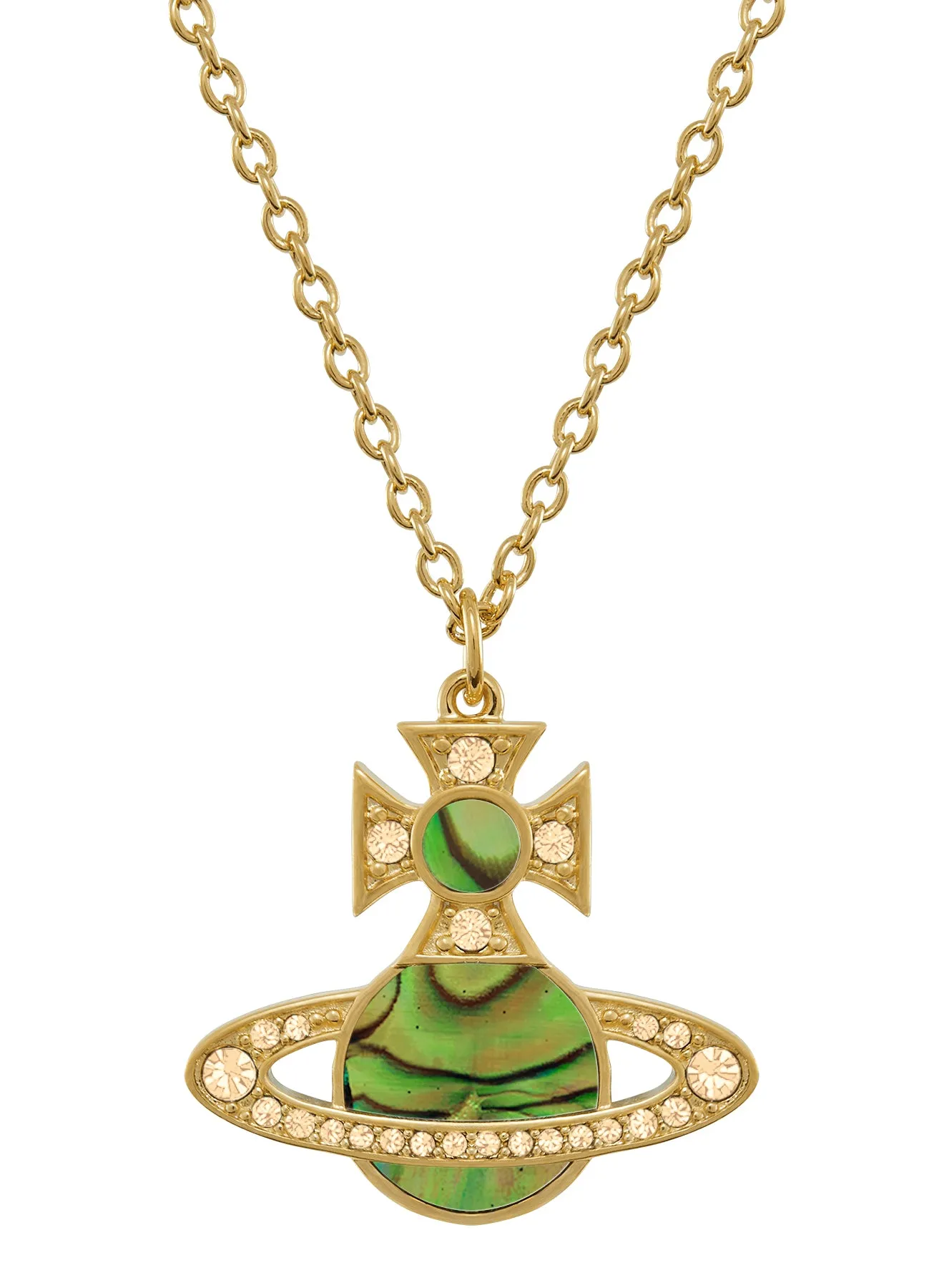 Rina Pendant - Gold/Peach/Peridot - 630203FV-02R898