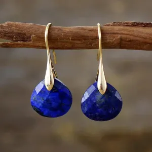 'Ritzy' Lapis Lazuli Stone Drop Earrings