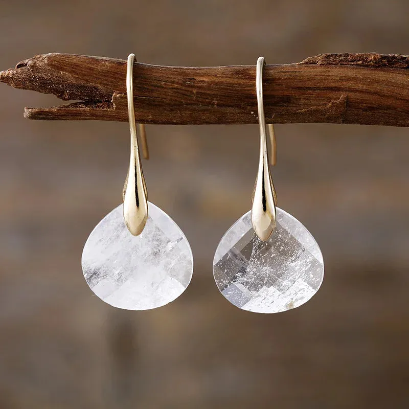 'Ritzy' Quartz Silver Drop Earrings