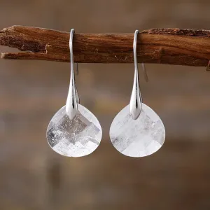 'Ritzy' Quartz Silver Drop Earrings