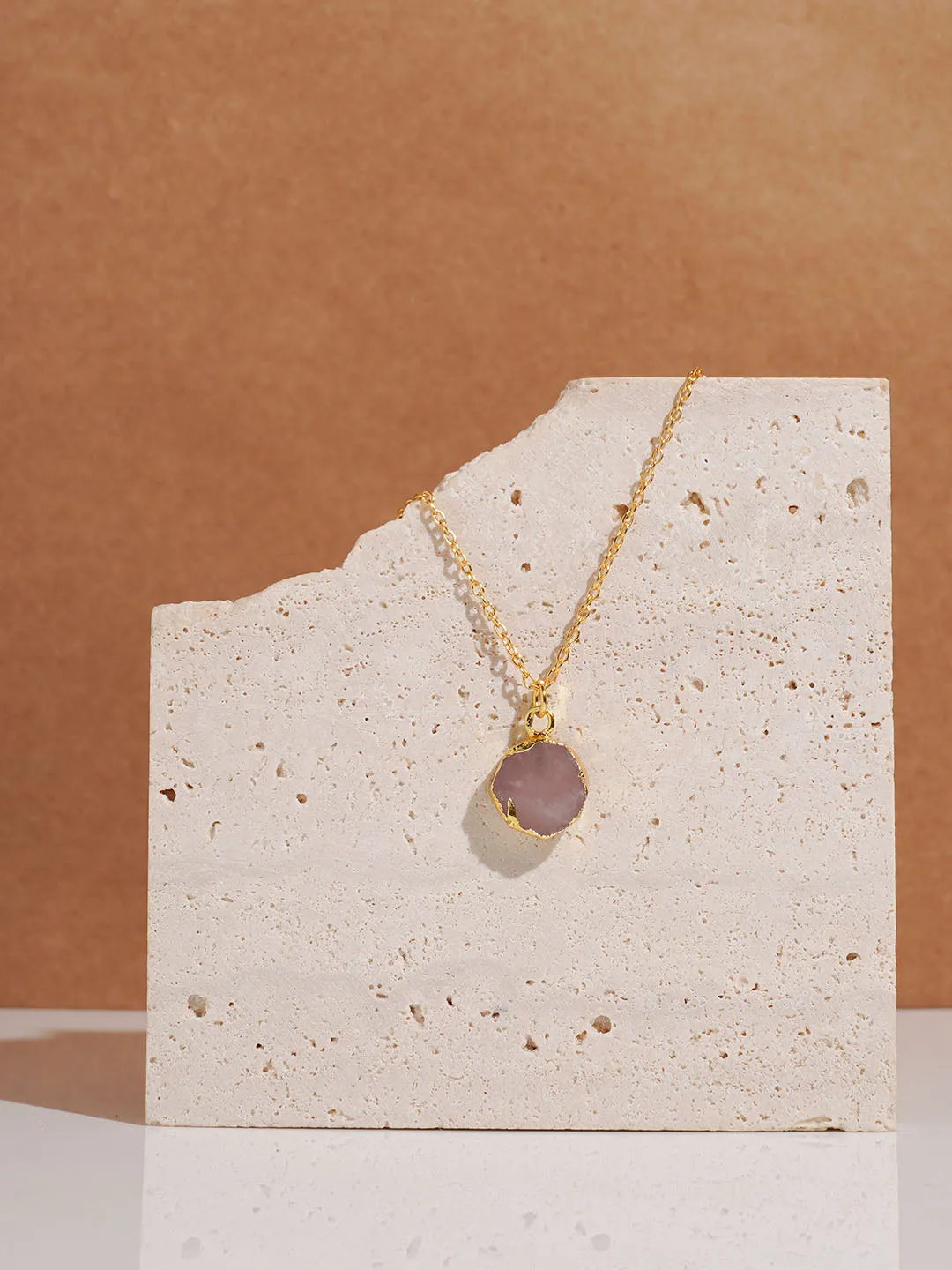 Rose Quarts Crystal Necklace