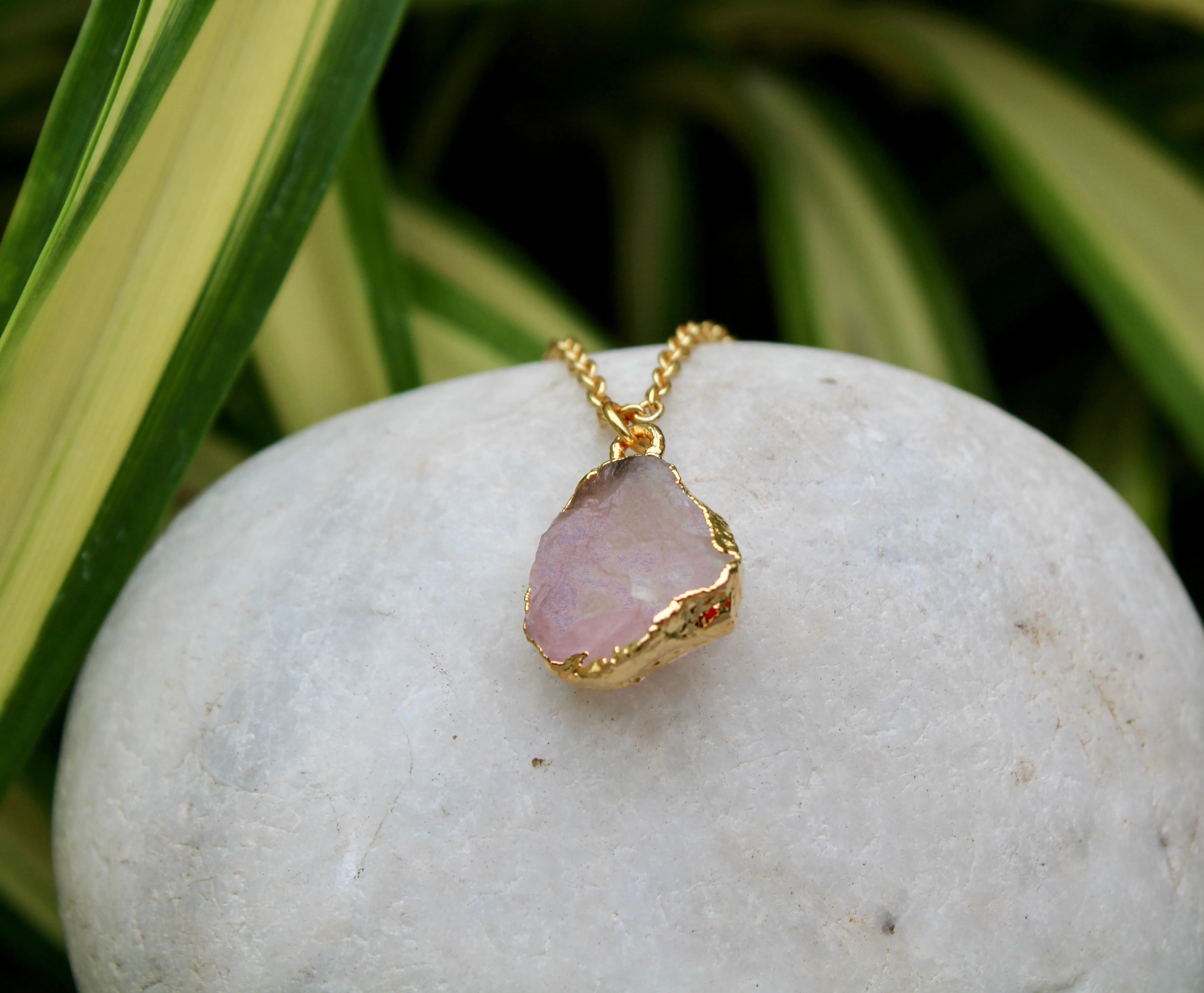 Rose Quarts Crystal Necklace
