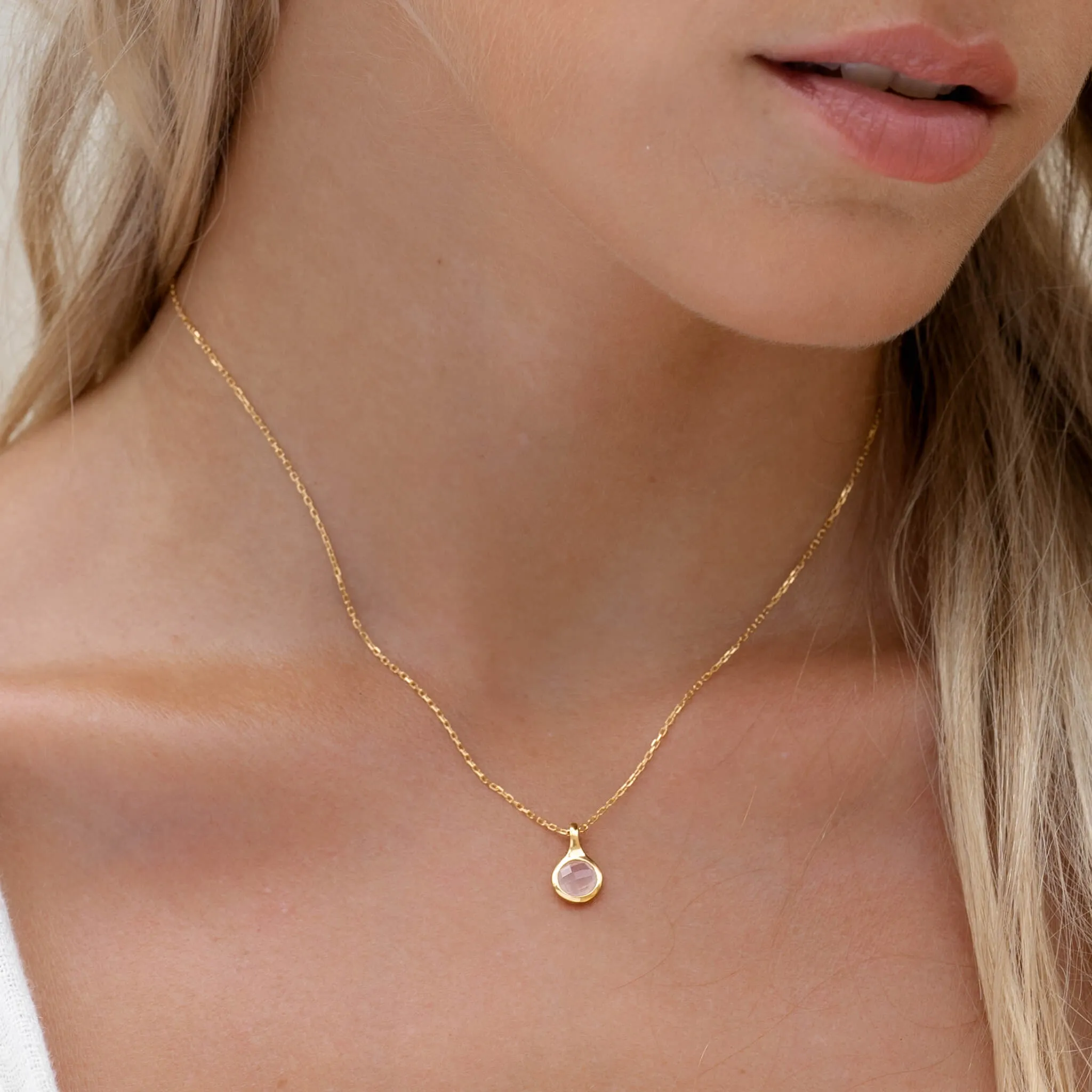 Rose Quartz Necklace - Sigrid