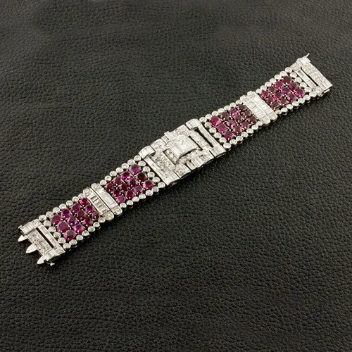 Ruby & Diamond Cartier Estate Bracelet