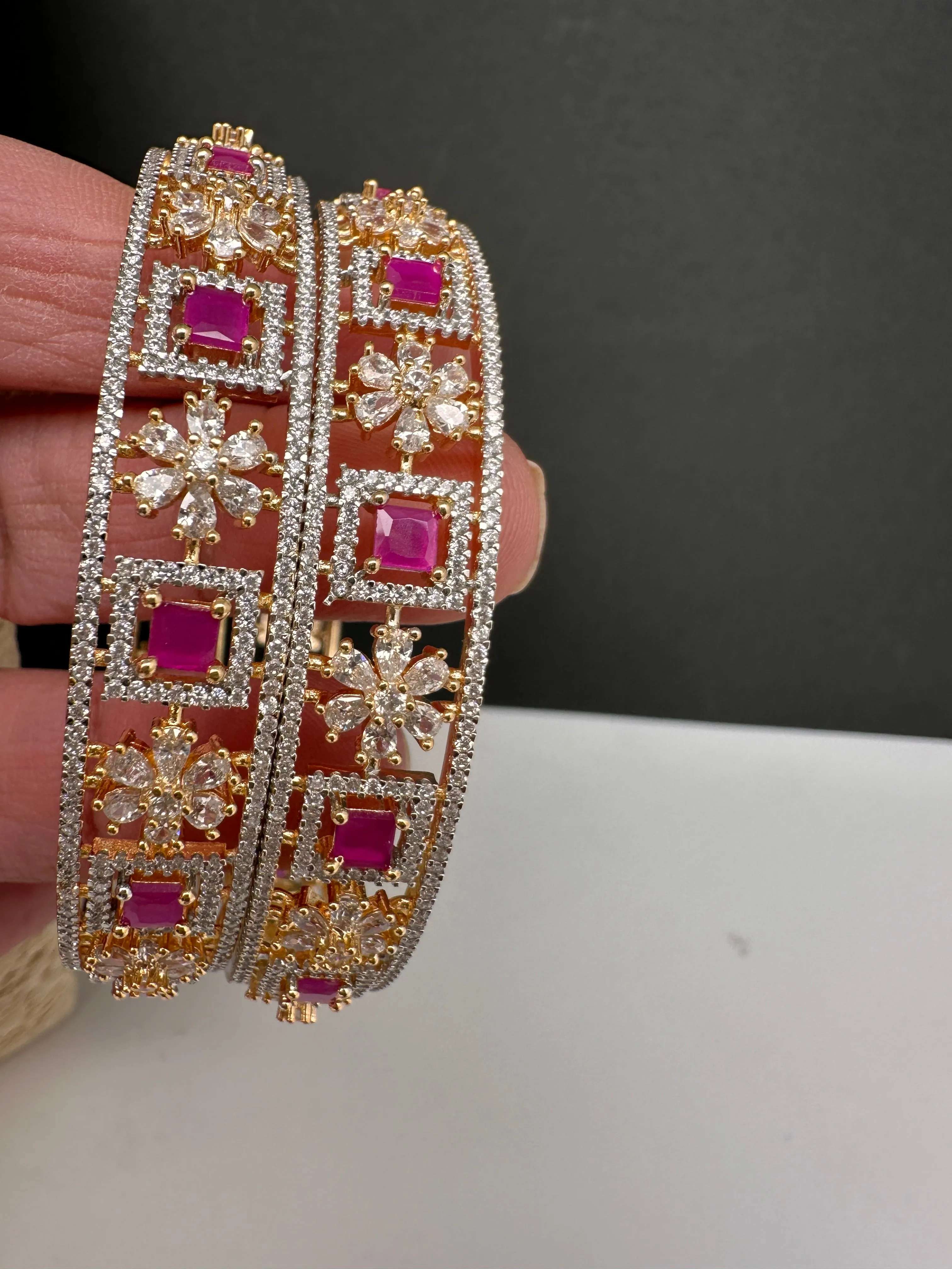 Ruby CZ  Bangles