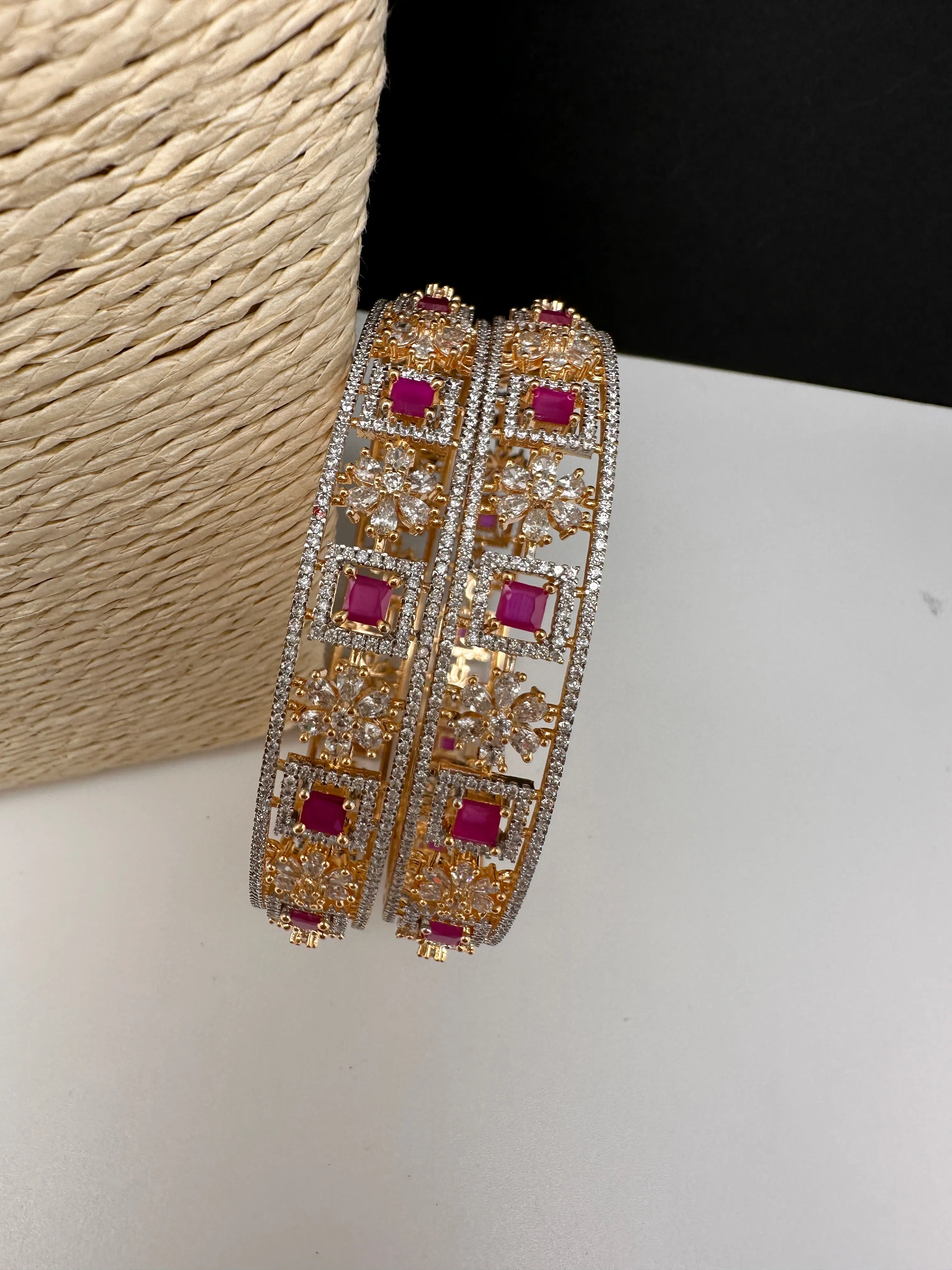 Ruby CZ  Bangles