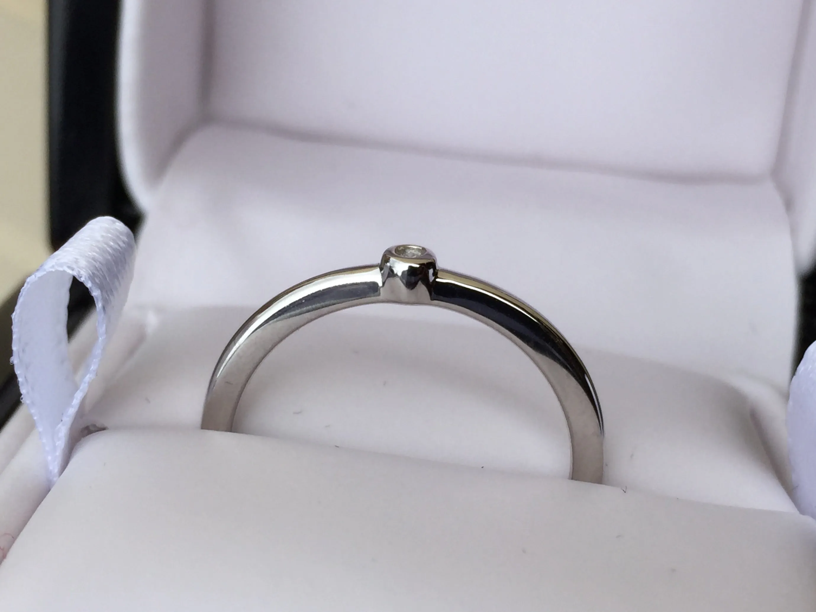 Silver Diamond Stackable Ring