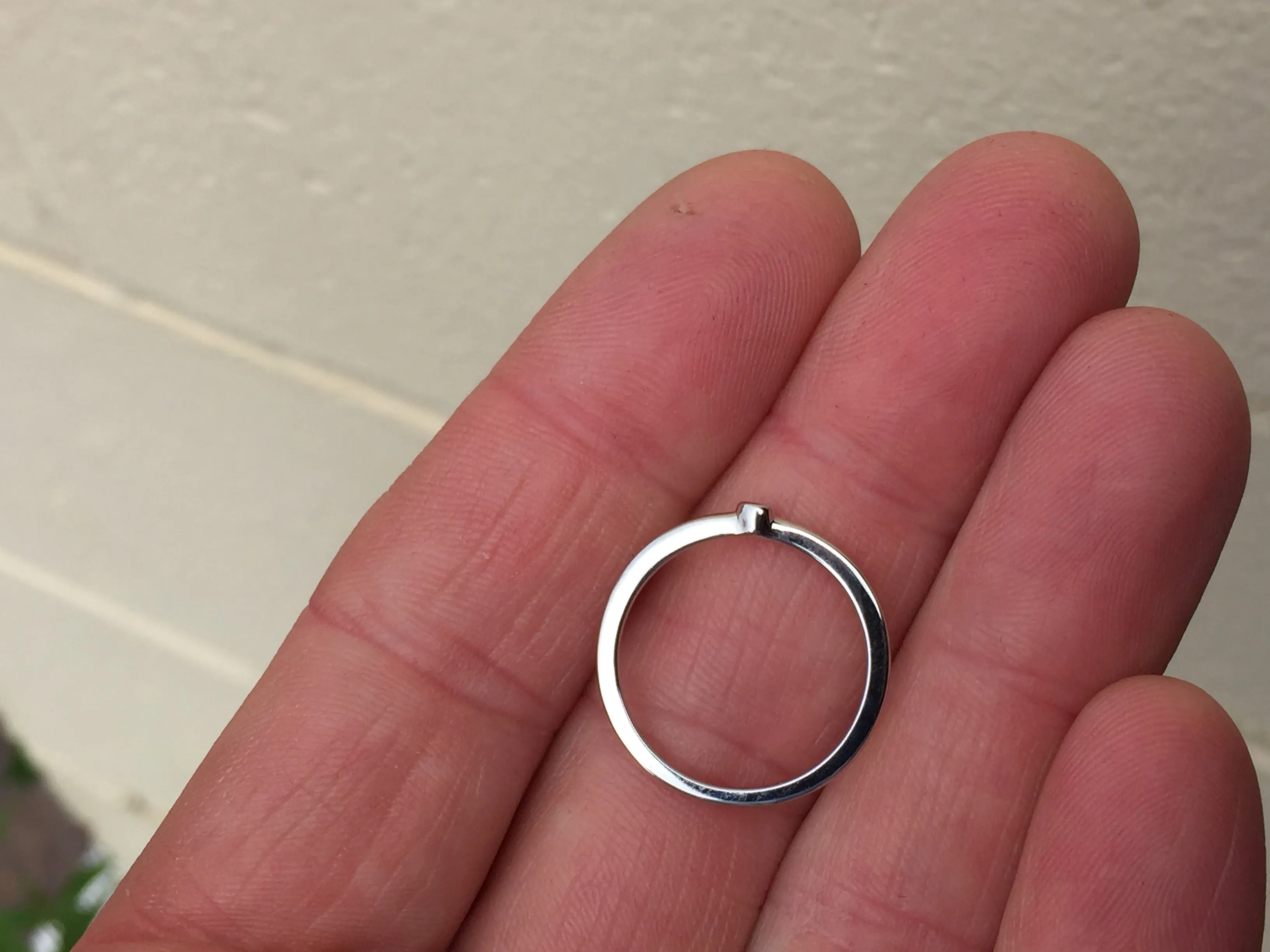 Silver Diamond Stackable Ring