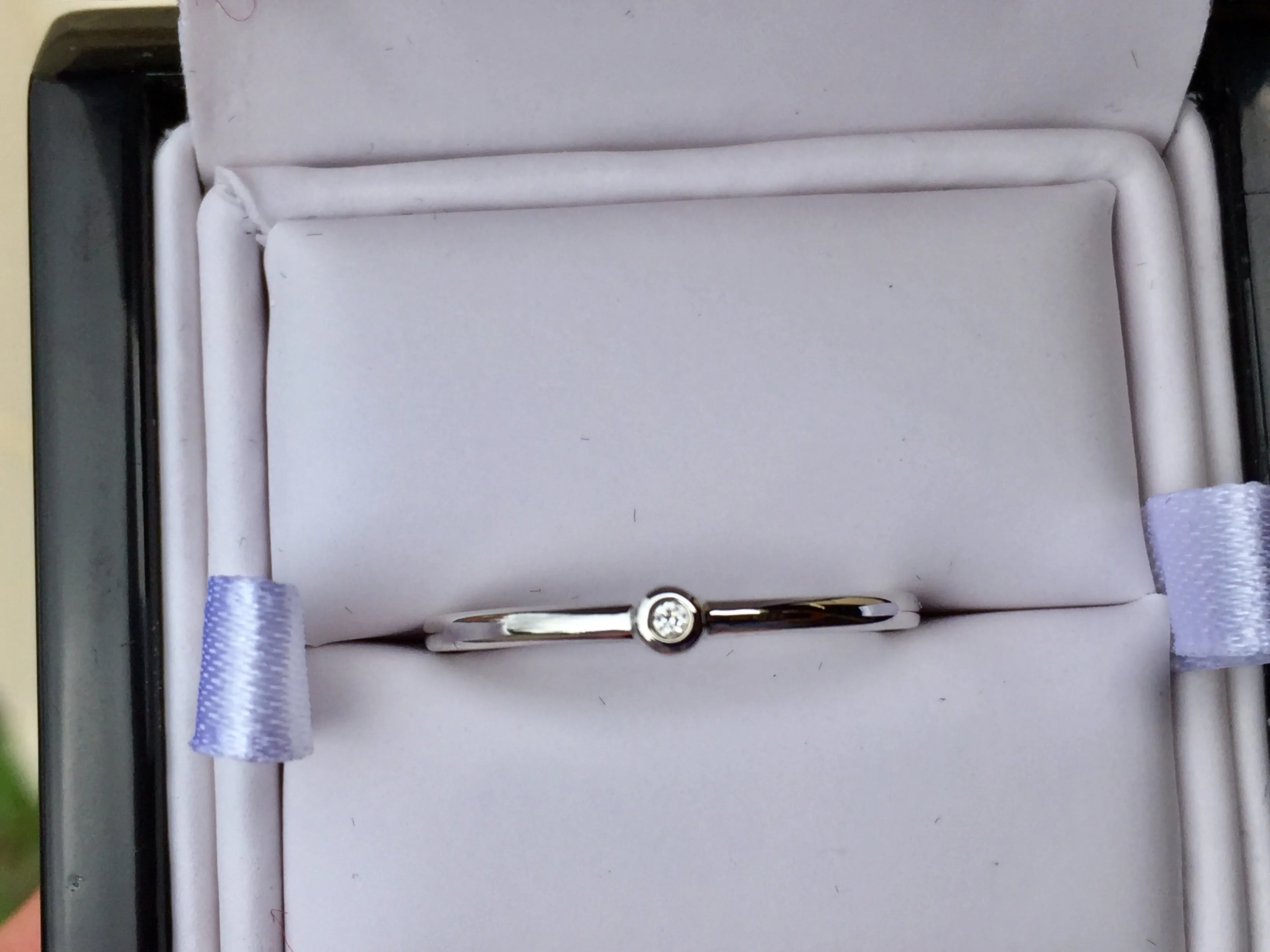 Silver Diamond Stackable Ring