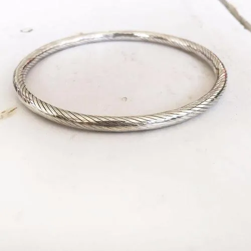 Silver Twisted Bangle