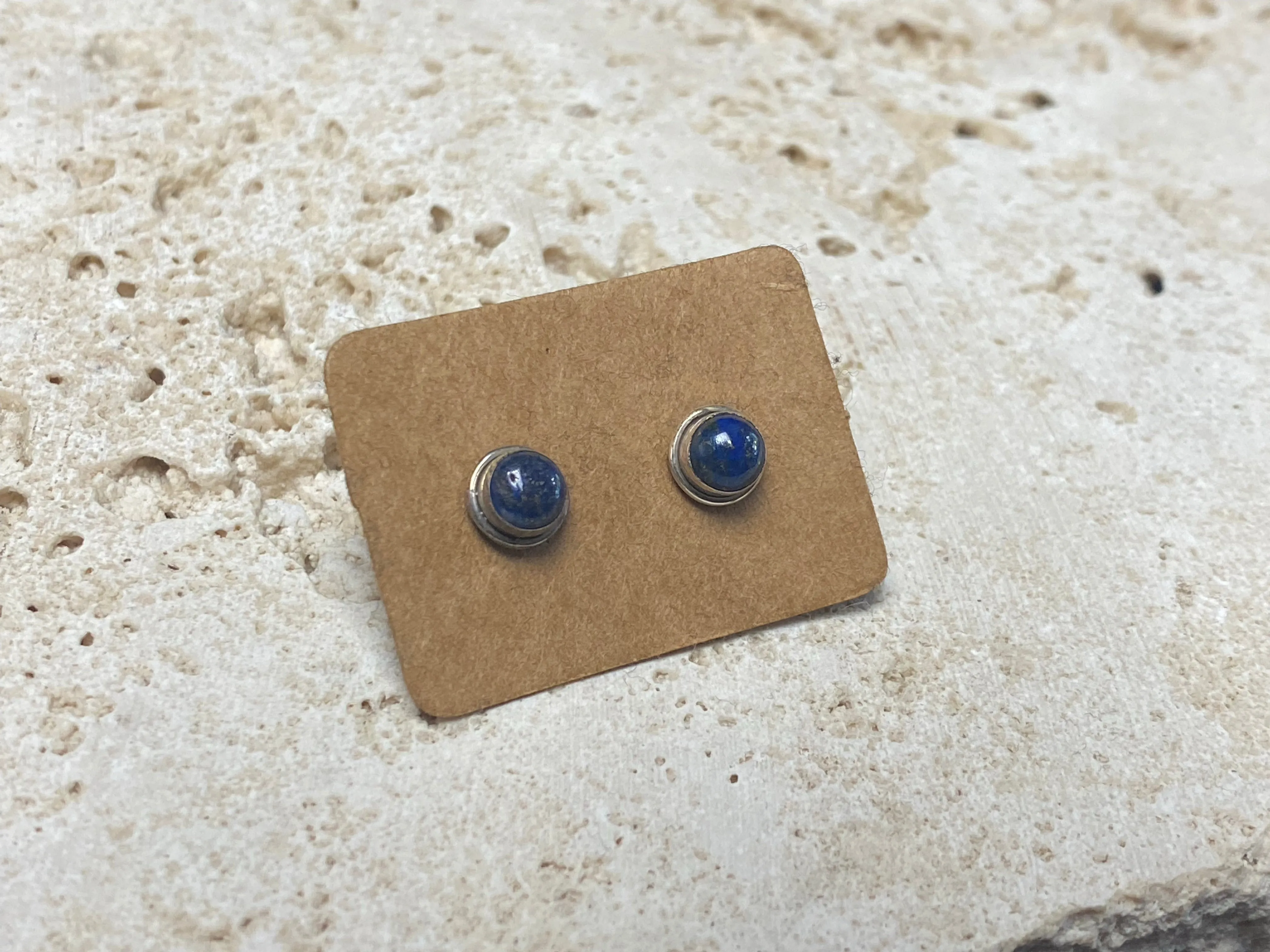 Small Lapis Lazuli Silver Studs - Four Styles
