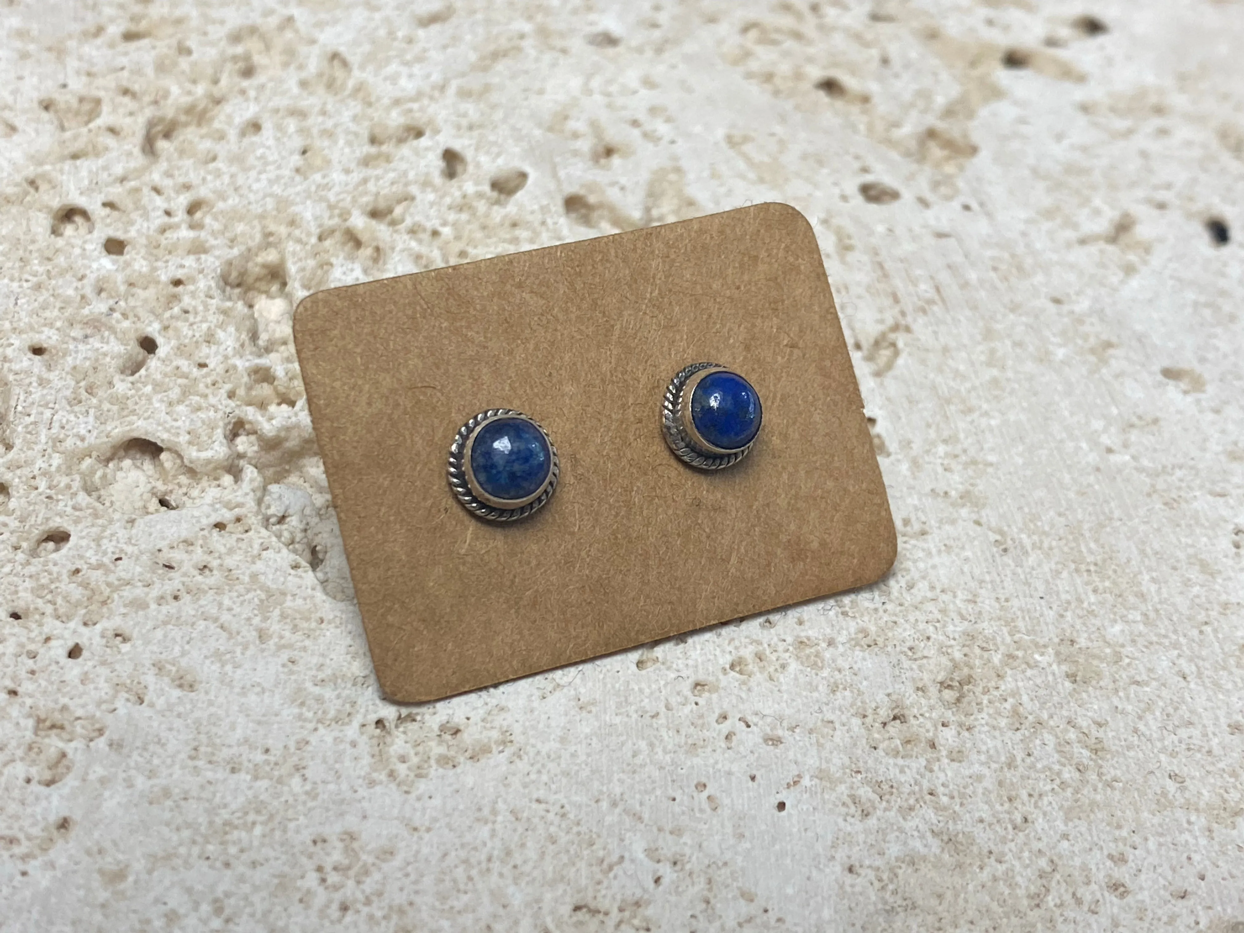 Small Lapis Lazuli Silver Studs - Four Styles