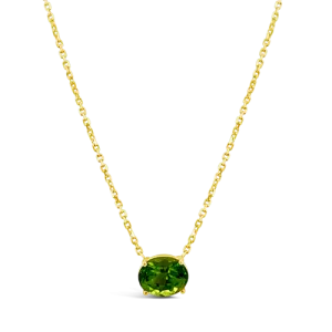 Solitaire Peridot Necklace