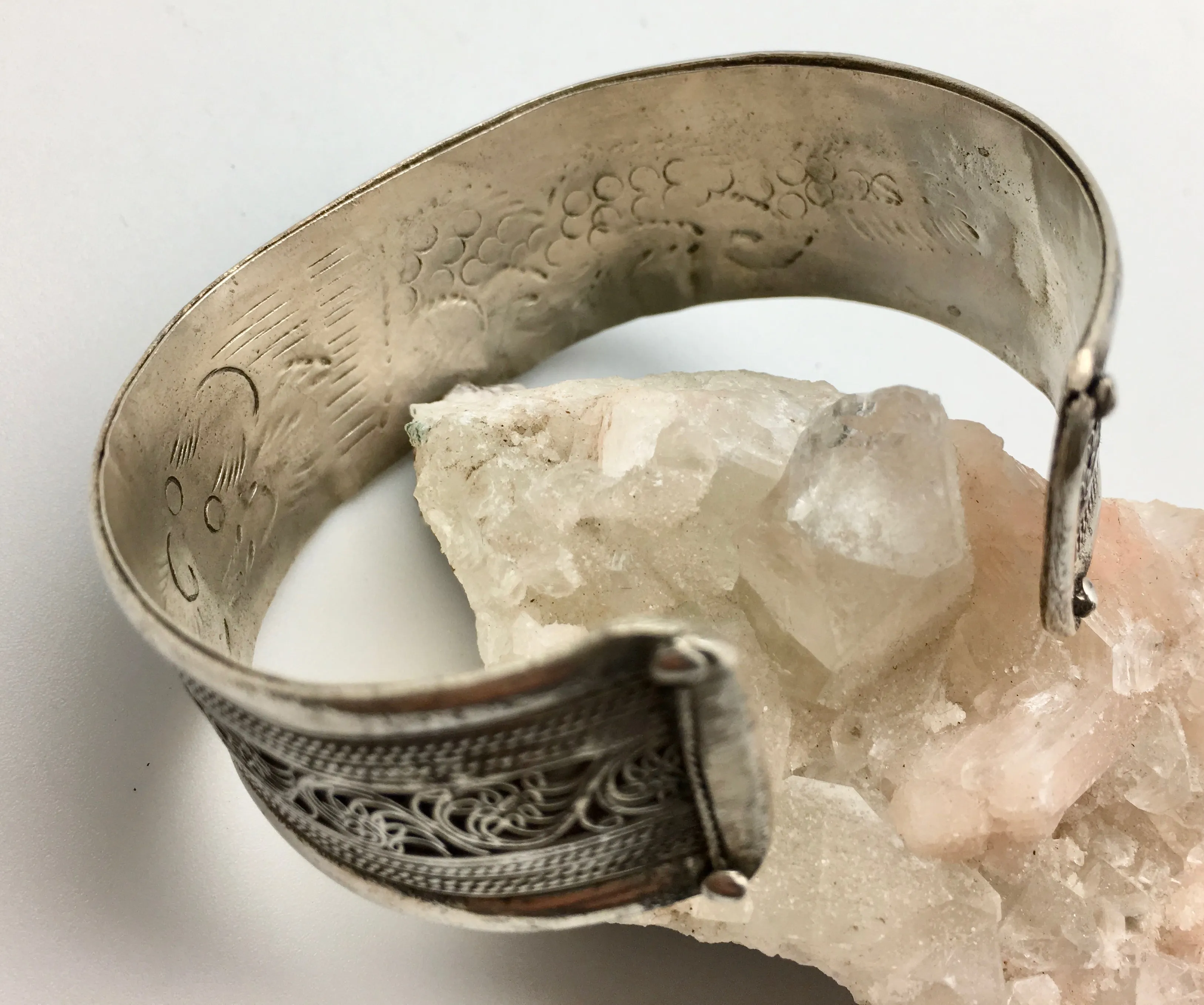 Speak Your Truth Vintage Nepali Silver and Turquoise Cuff Bracelet