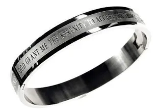 Stainless Steel Serenity Bangle Bracelet
