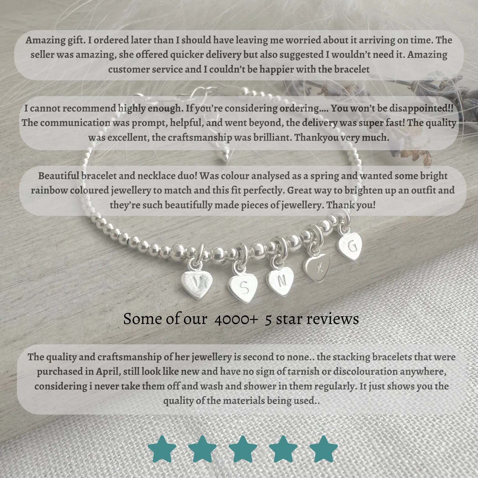 Sterling Silver Bee Beaded Bracelet, Bee Charm Jewellery Gift for Her