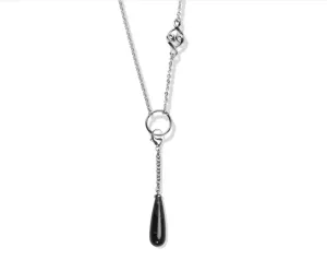 Sterling Silver Black Quartz Necklace