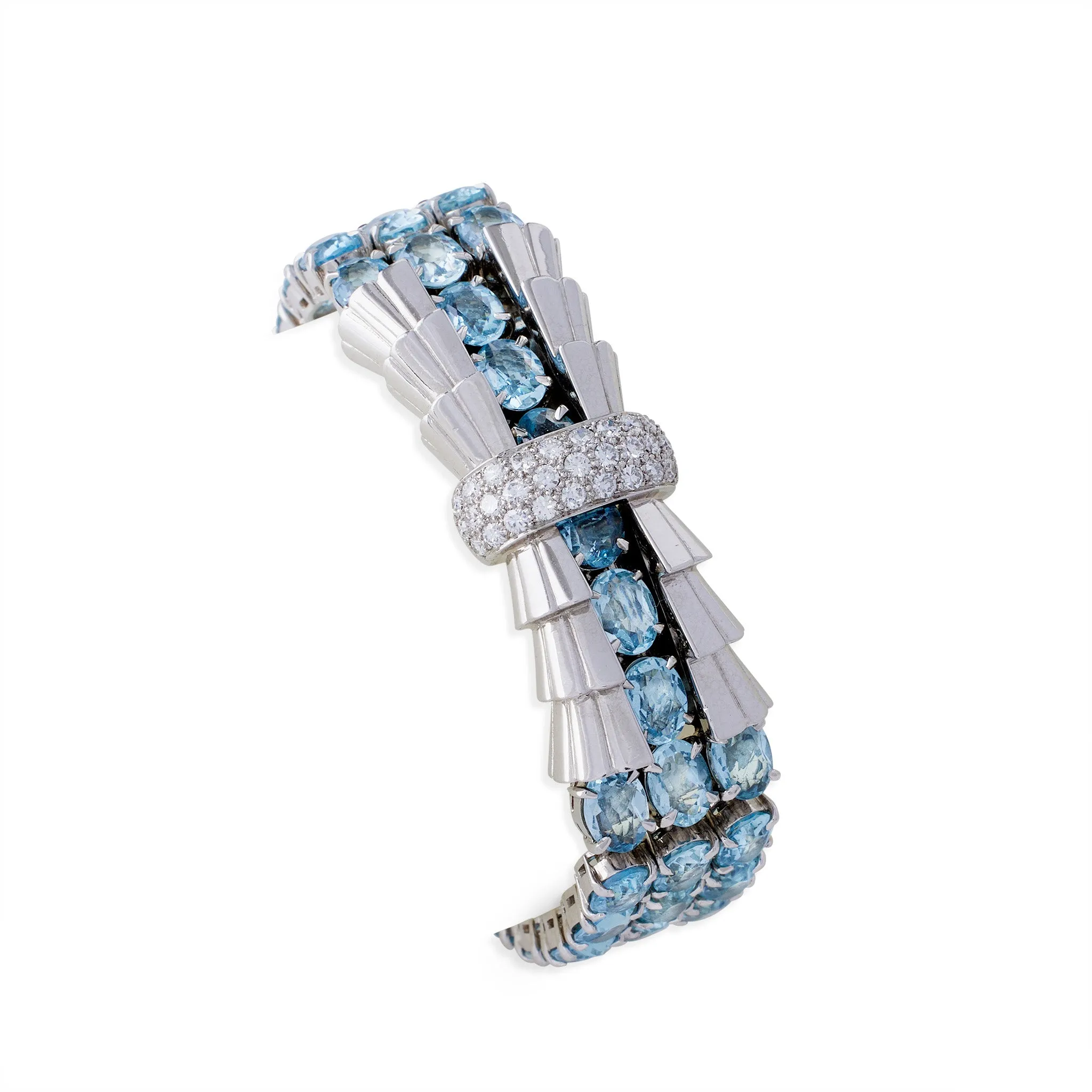 Tiffany & Co. and Verger Frères Aquamarine and Diamond Bracelet