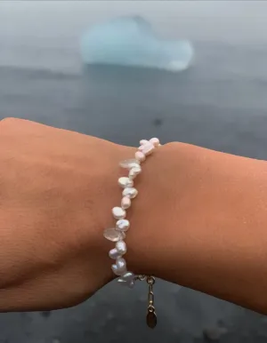 Tiny Moon Pearl Bracelet