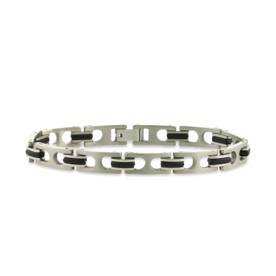 Titanium & Rubber Bracelet