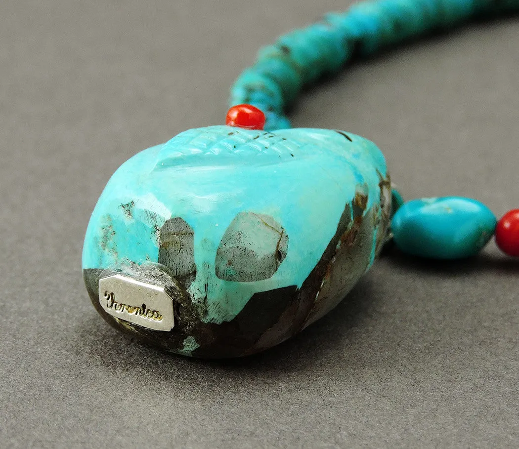 Turquoise Corn Maiden Pendant Necklace