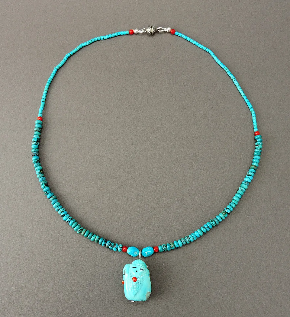 Turquoise Corn Maiden Pendant Necklace