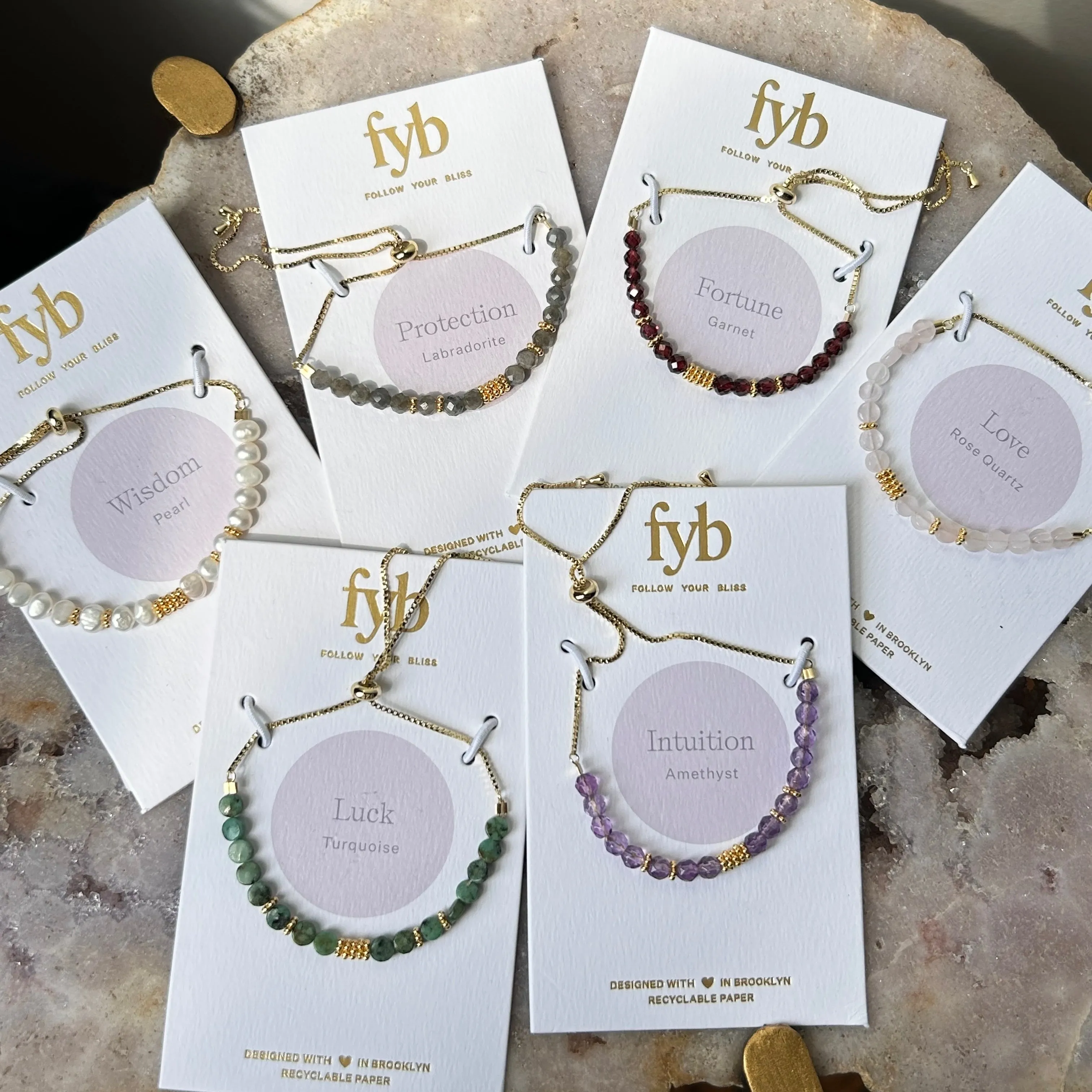 TURQUOISE KISMET BRACELET GOLD
