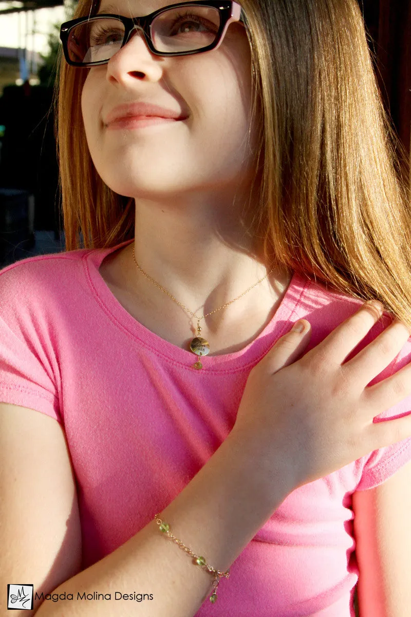 WHOLESALE - Mini Goddess (children) Delicate Peridot Bracelet