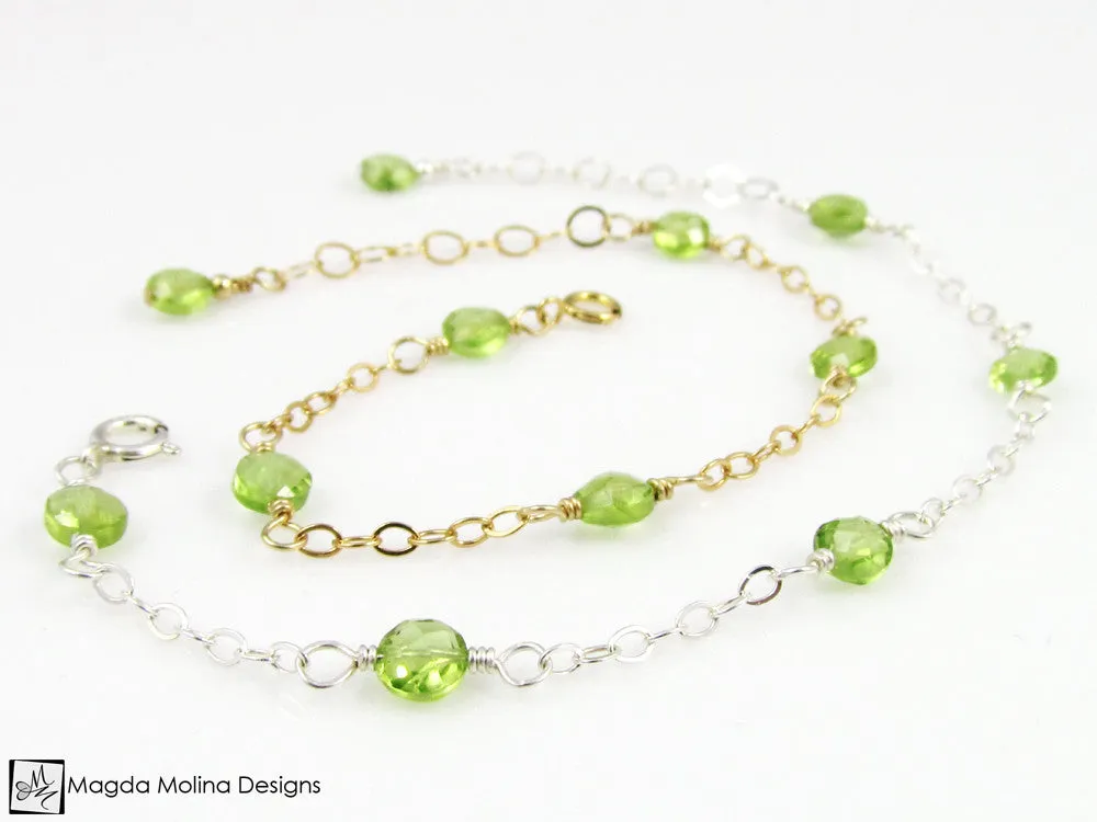 WHOLESALE - Mini Goddess (children) Delicate Peridot Bracelet